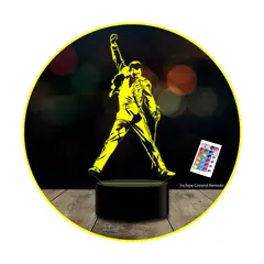 GENERICO - Ilusión led 3D Freddy M Queen c/remoto colores