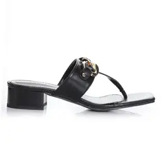 VIA UNO - Sandalia Mujer Negro 22431601