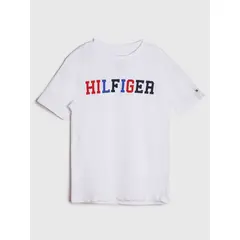 TOMMY HILFIGER - Polera Con Logo Multicolor Niño Blanco