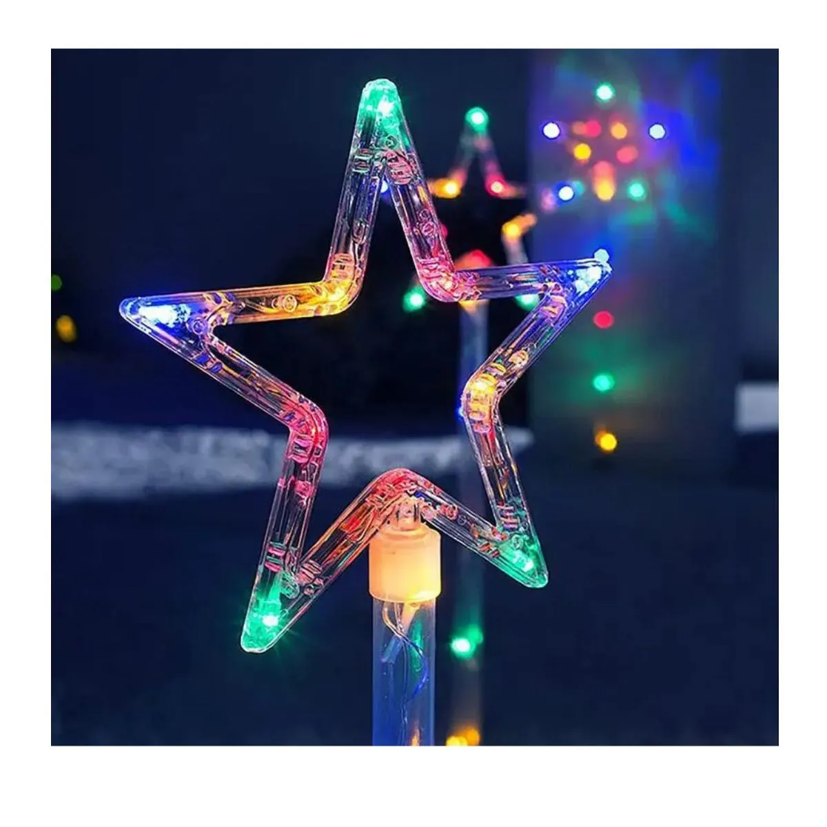 GENERICO - Luces Verticales en forma de estrella para Navidad
