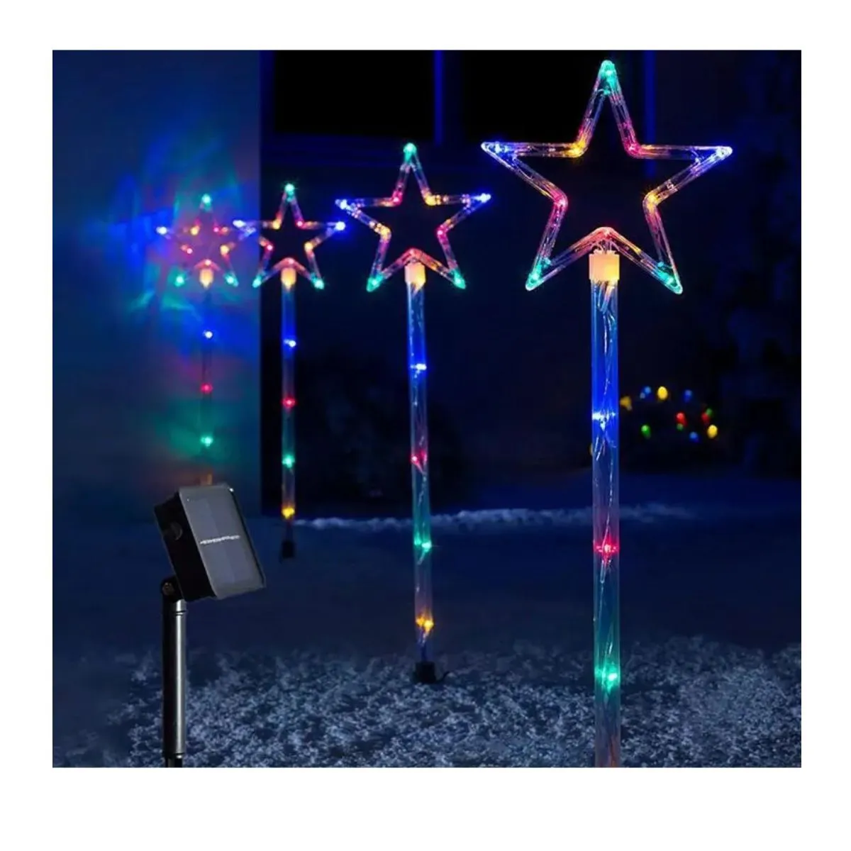 GENERICO - Luces Verticales en forma de estrella para Navidad