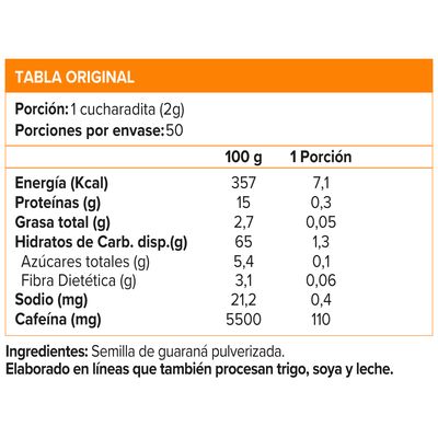 Imagen 2 del producto Guaraná, Superalimento (100 gr) - Original
