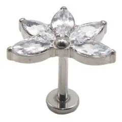 ALEMDALINDA - Piercing Labret Lab191 1,2x8 Mod Hoja Gr Joya Titanium