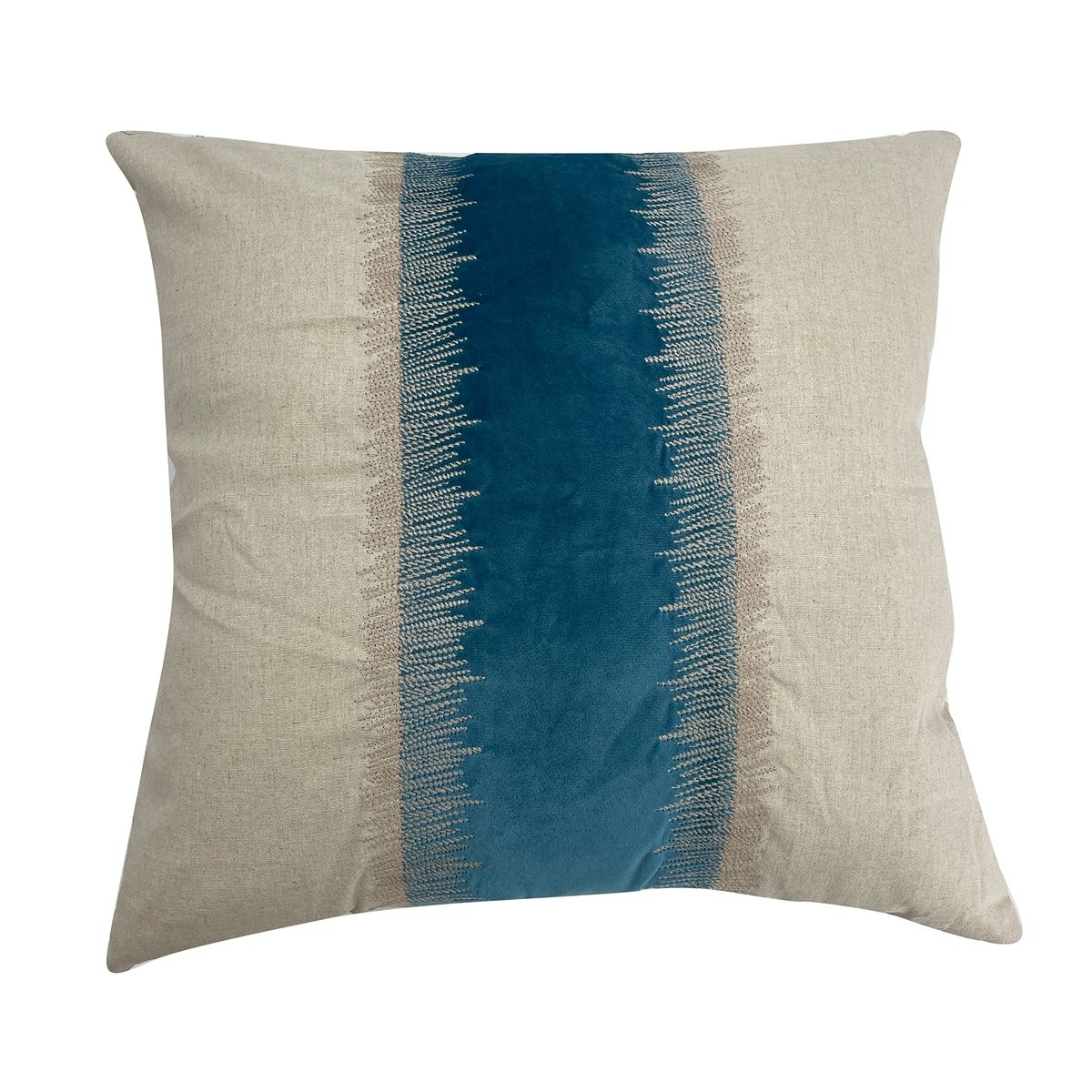 VEKKAHOME - COJIN CUADRADO 50X50 AQUA PLATA APLICACION