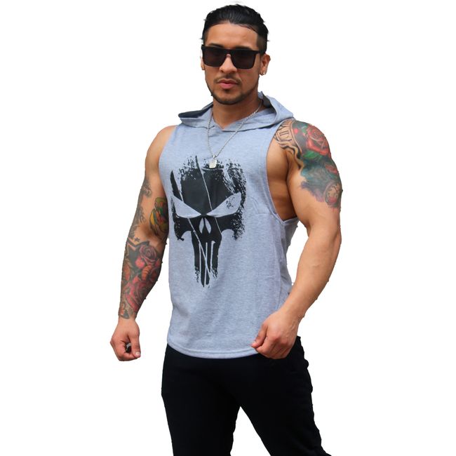 ADEMAN - Polera Musculosa The Punisher Gris