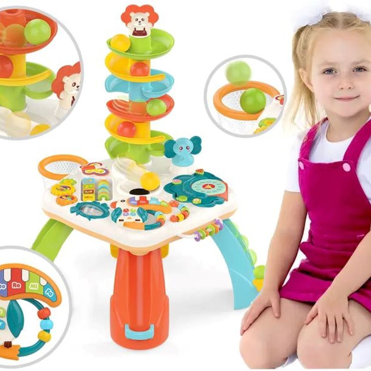 HUANGER - Mesa Didáctica Pelotitas Multisensorial Juegos Bebés