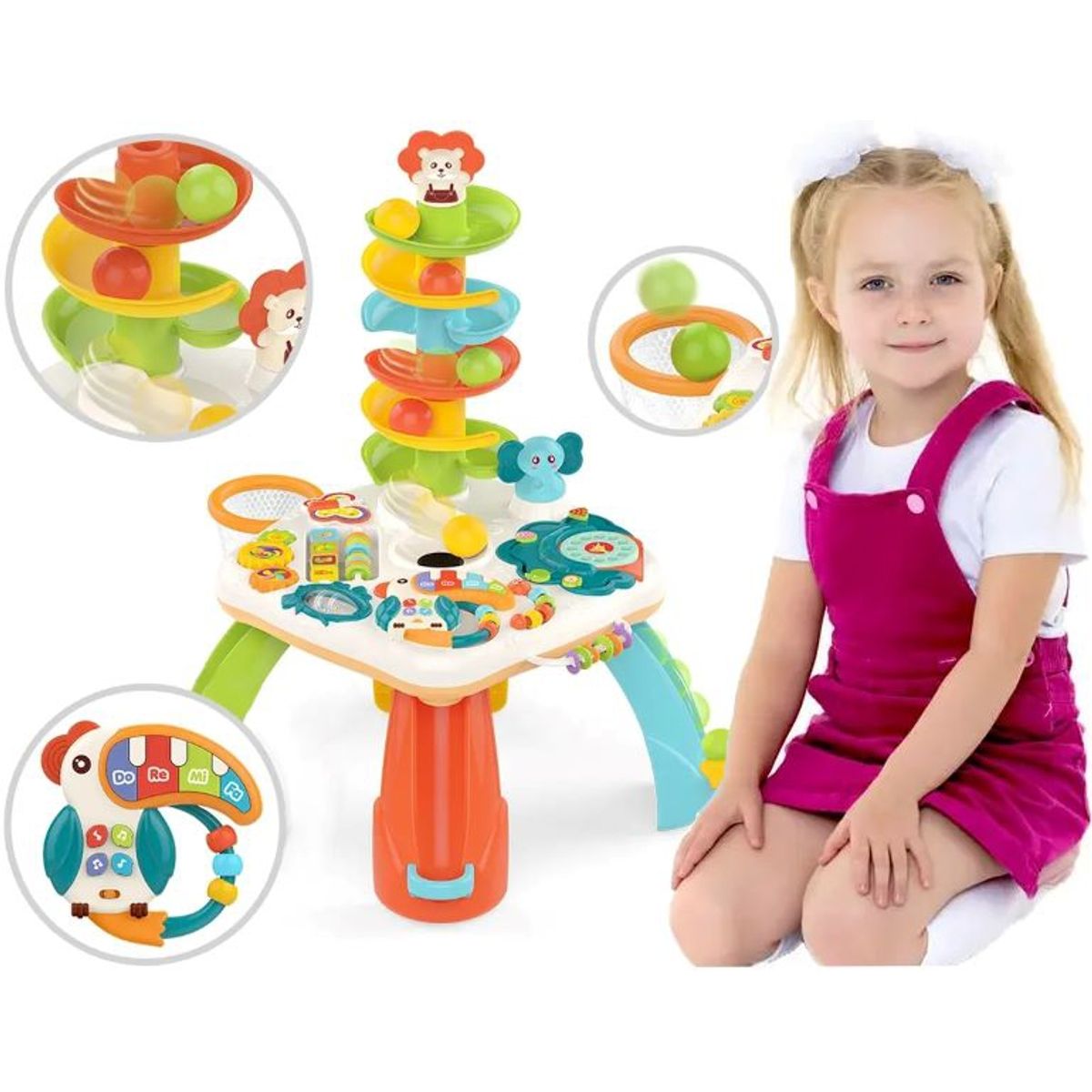 HUANGER - Mesa Didáctica Pelotitas Multisensorial Juegos Bebés