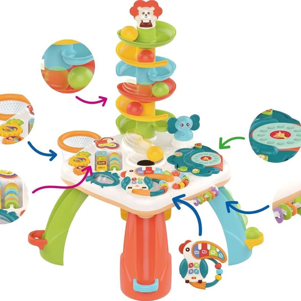 HUANGER - Mesa Didáctica Pelotitas Multisensorial Juegos Bebés