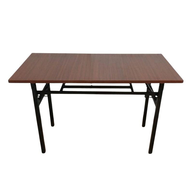 SM - Mesa Plegable Trabajo pesado Uso Industrial 120 CM pata fierro Teca