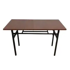SM - Mesa Plegable Trabajo pesado Uso Industrial 120 CM pata fierro Teca