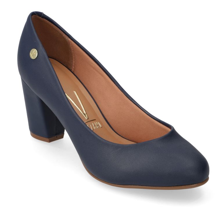 ZAPATO TACO CUADRADO AZUL