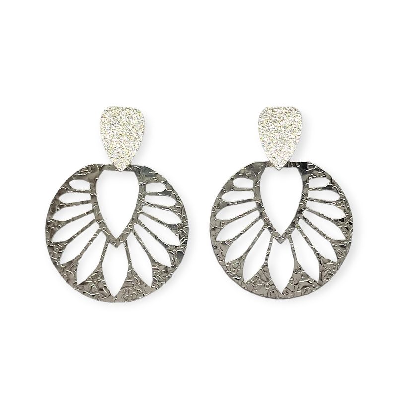 ANDREA COGGIOLA JOYAS - Aros Leah Satinados Plata Fina 925