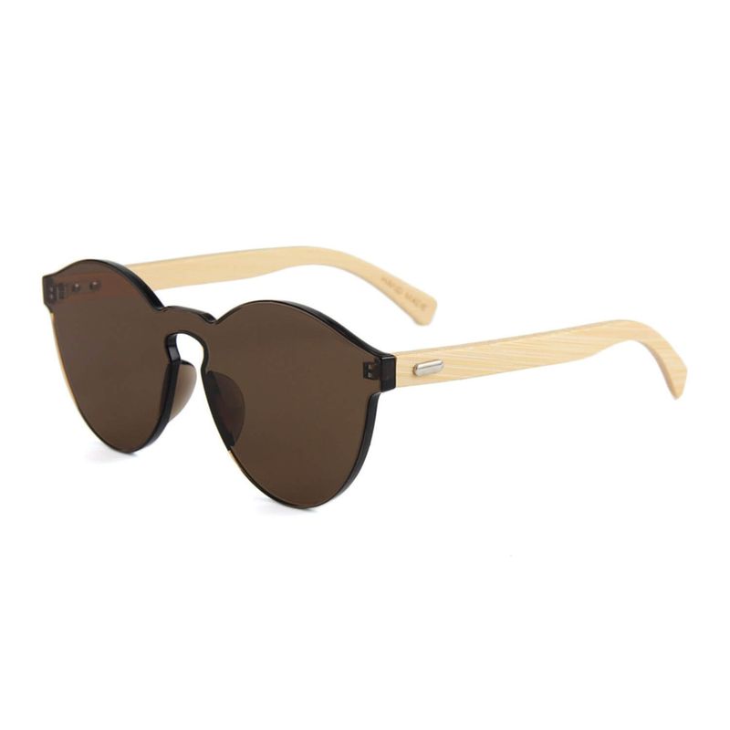 GENERICO - Lentes anteojos de sol gafas mujer de madera de bambú UV400