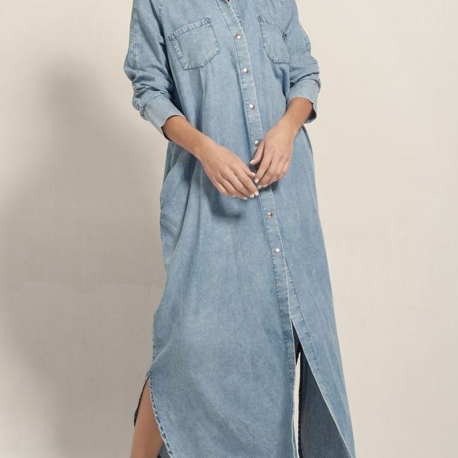 MOMCHIC - Vestido Camisero Largo