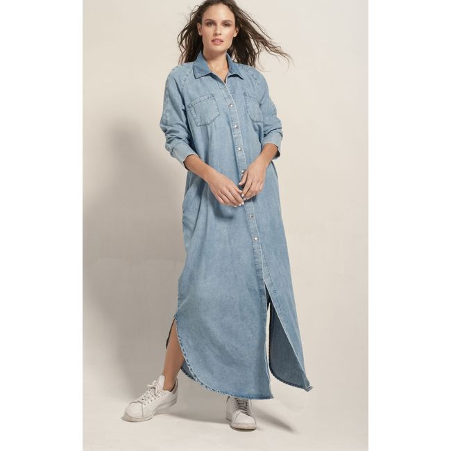 MOMCHIC - Vestido Camisero Largo