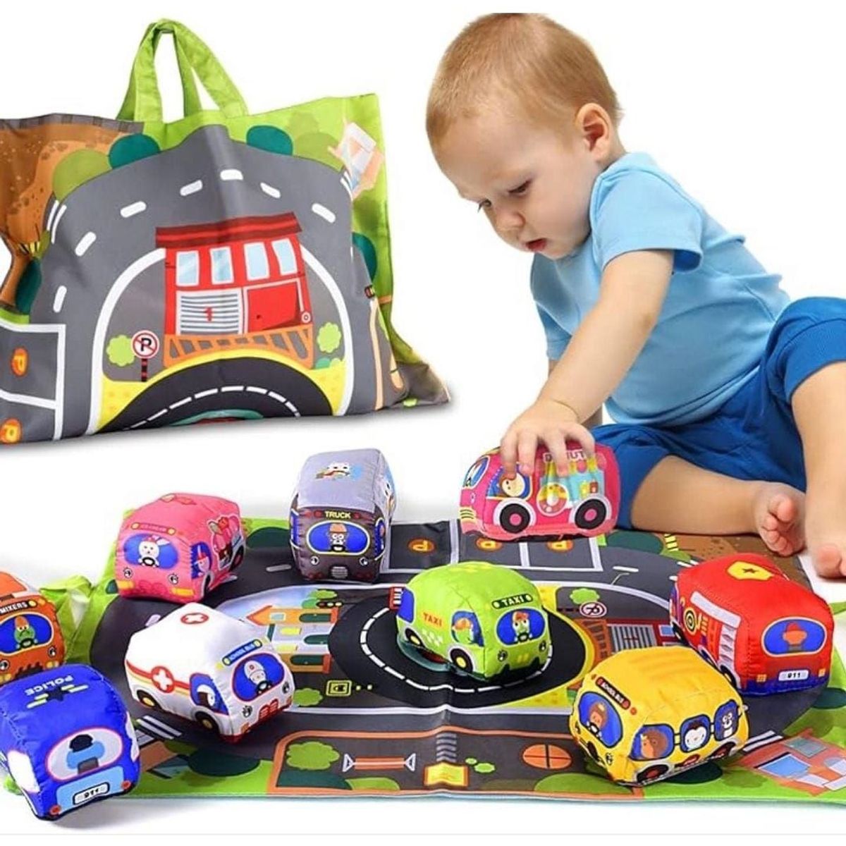 HUANGER - Juguete Manta Circuito De Autos Sonajeros