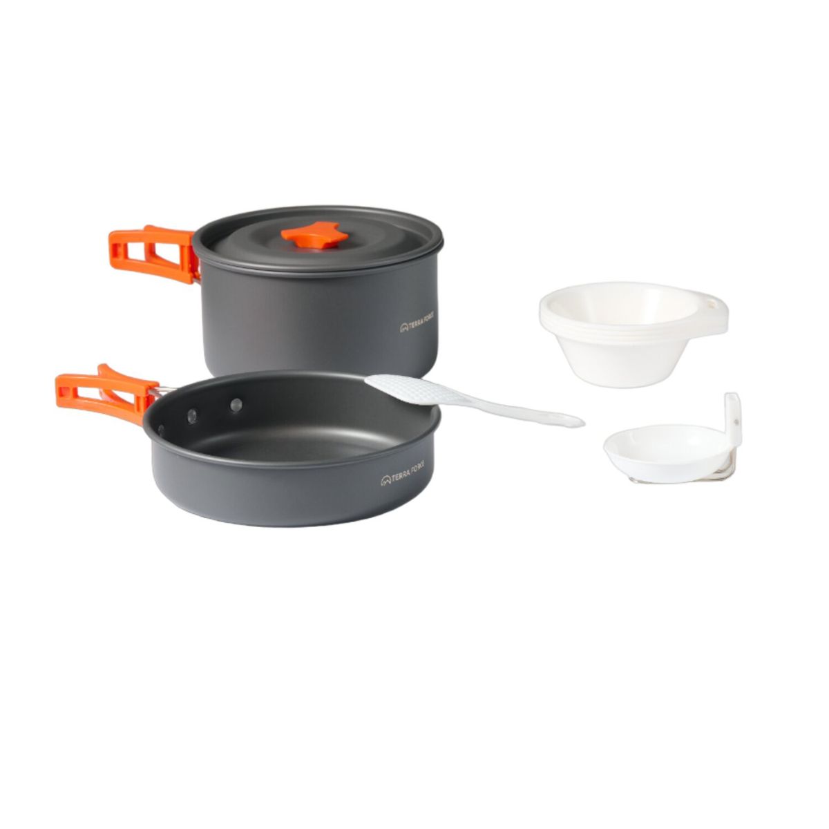 TERRA FORCE - SET OLLAS ALUMINIO CAMPING 2 PIEZAS M