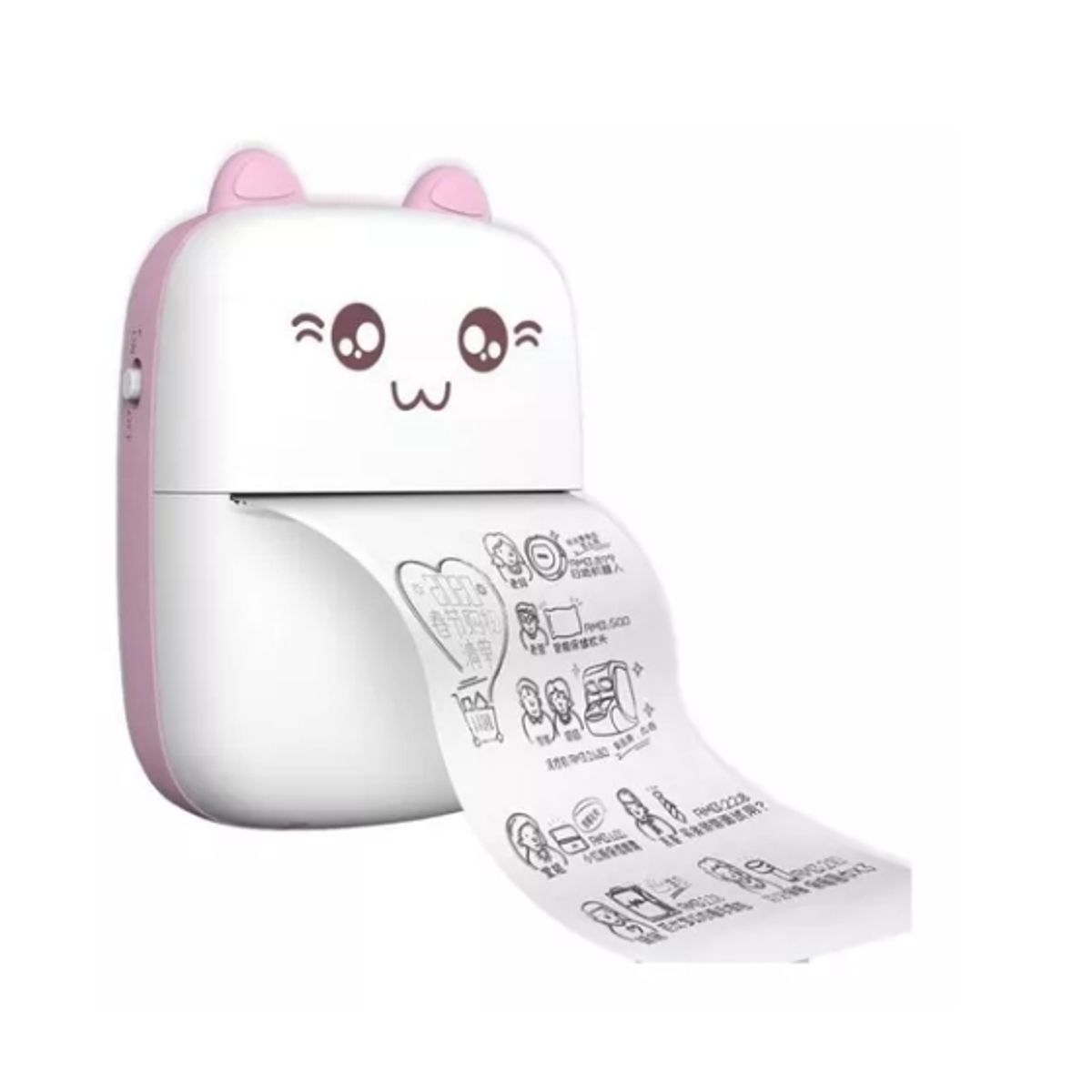 OFERTABKN - Mini Impresora Térmica Gatita Bluetooth  + 13Rollos Rosado