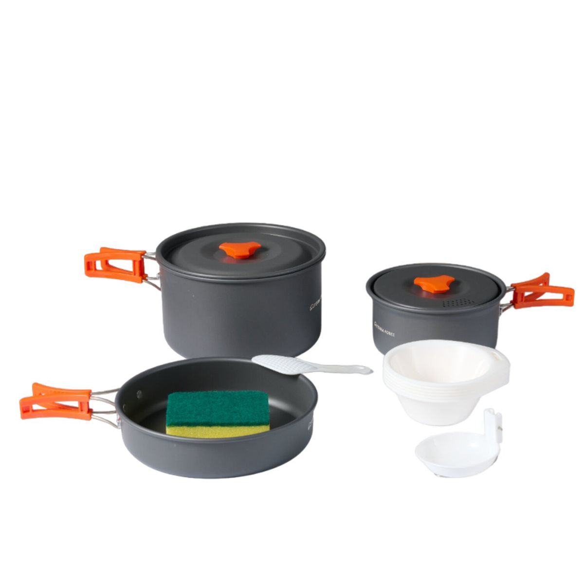 TERRA FORCE - SET OLLAS ALUMINIO CAMPING 3 PIEZAS
