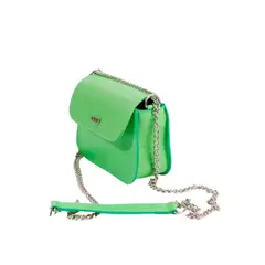 UNIQUES - Bandolera Bruna Cuero Flúor