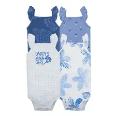 TEDMIMAK - Pack de 4 Bodys Bebé Niña Sin Manga