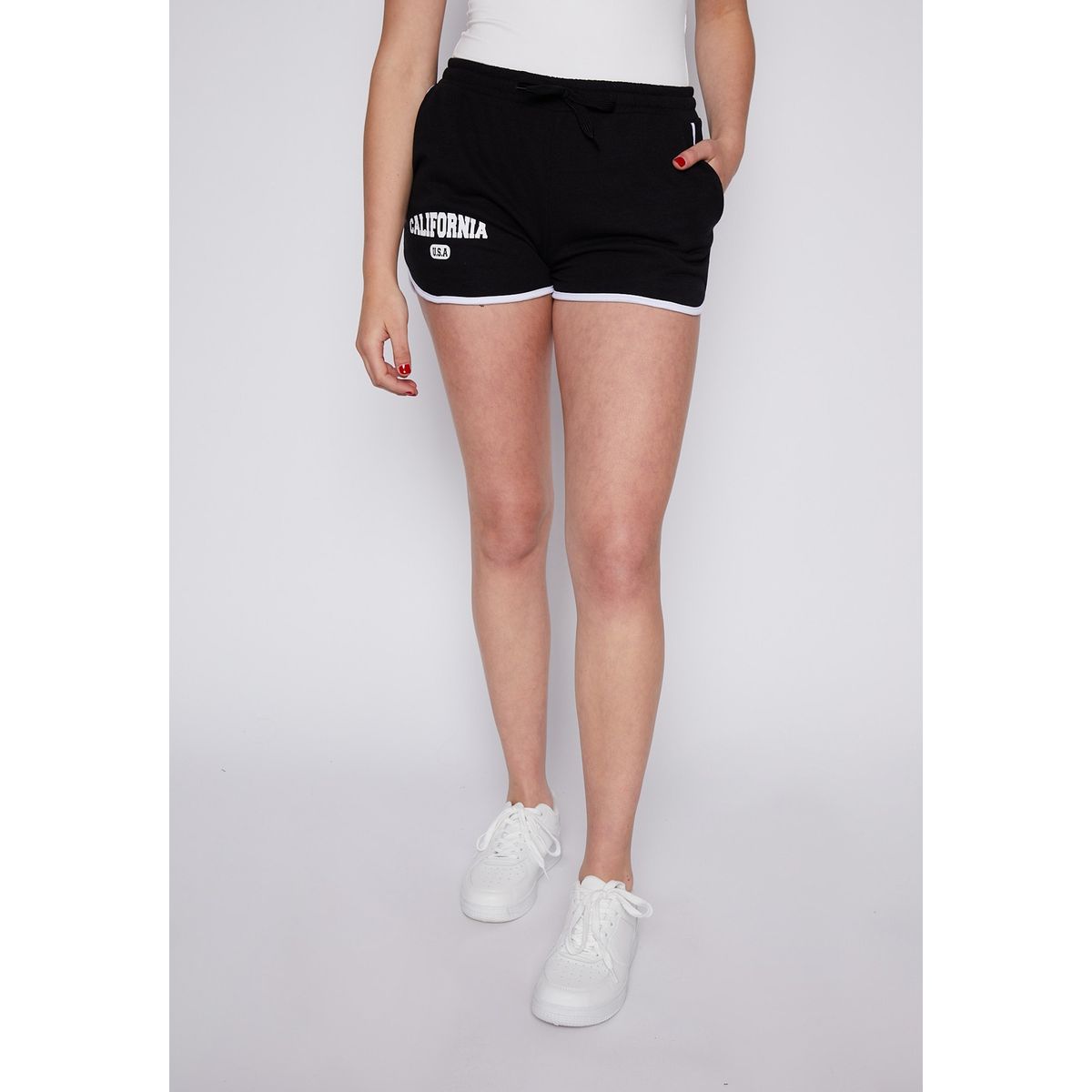 FAMILY SHOP - Short Mujer Franela Vivo Negro Family Shop