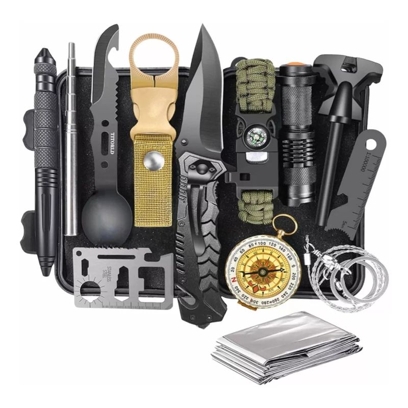 GENERICO - Kit Herramientas Supervivencia Pro Camping Pesca Regalo