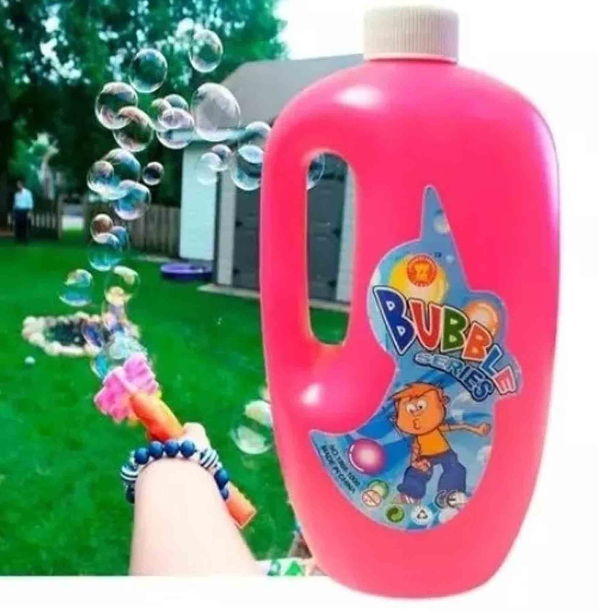 GENERICO - 1 Litro Liquido Para Hacer Burbujas Burbujero Para Recargar