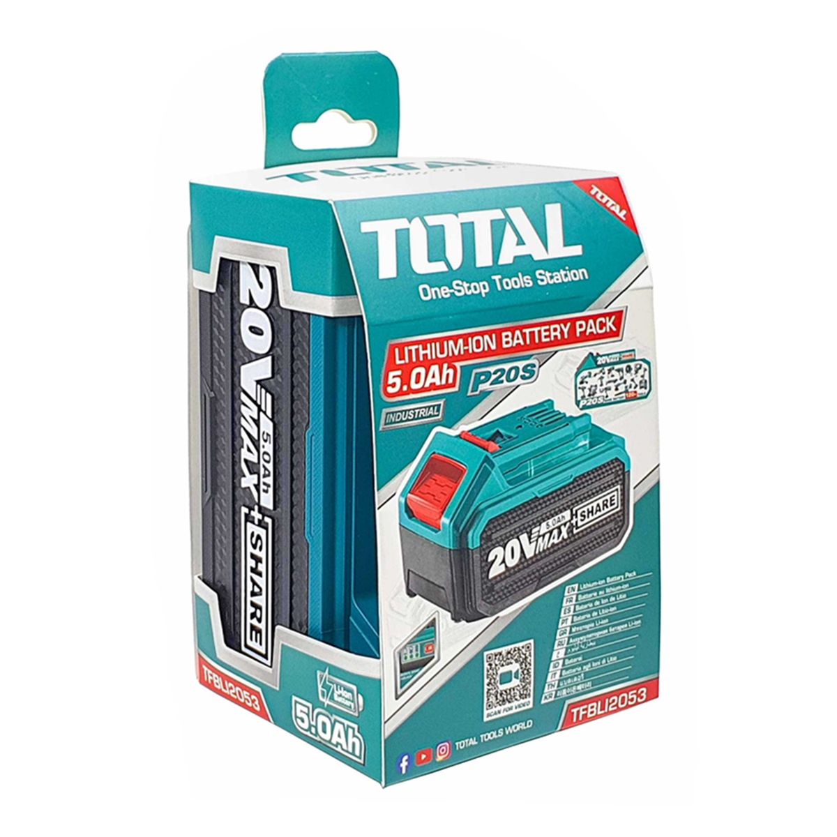 TOTAL TOOLS - Batería De Litio-ion 20v 5ah Total Tfbli2053