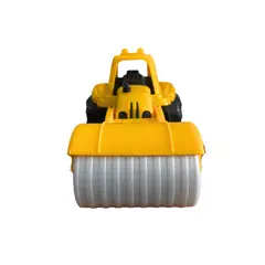 GENERICO - Mini Camión Aplanador De Juguete Construcción Amarillo
