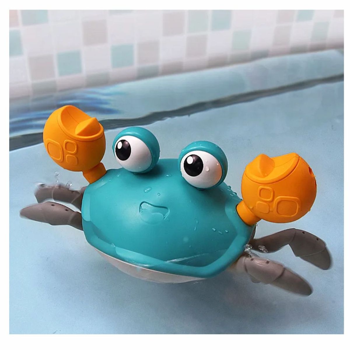 OEM - CANGREJO FLOTADOR JUGUETE DE BAÑO PARA NIÑOS CELESTE