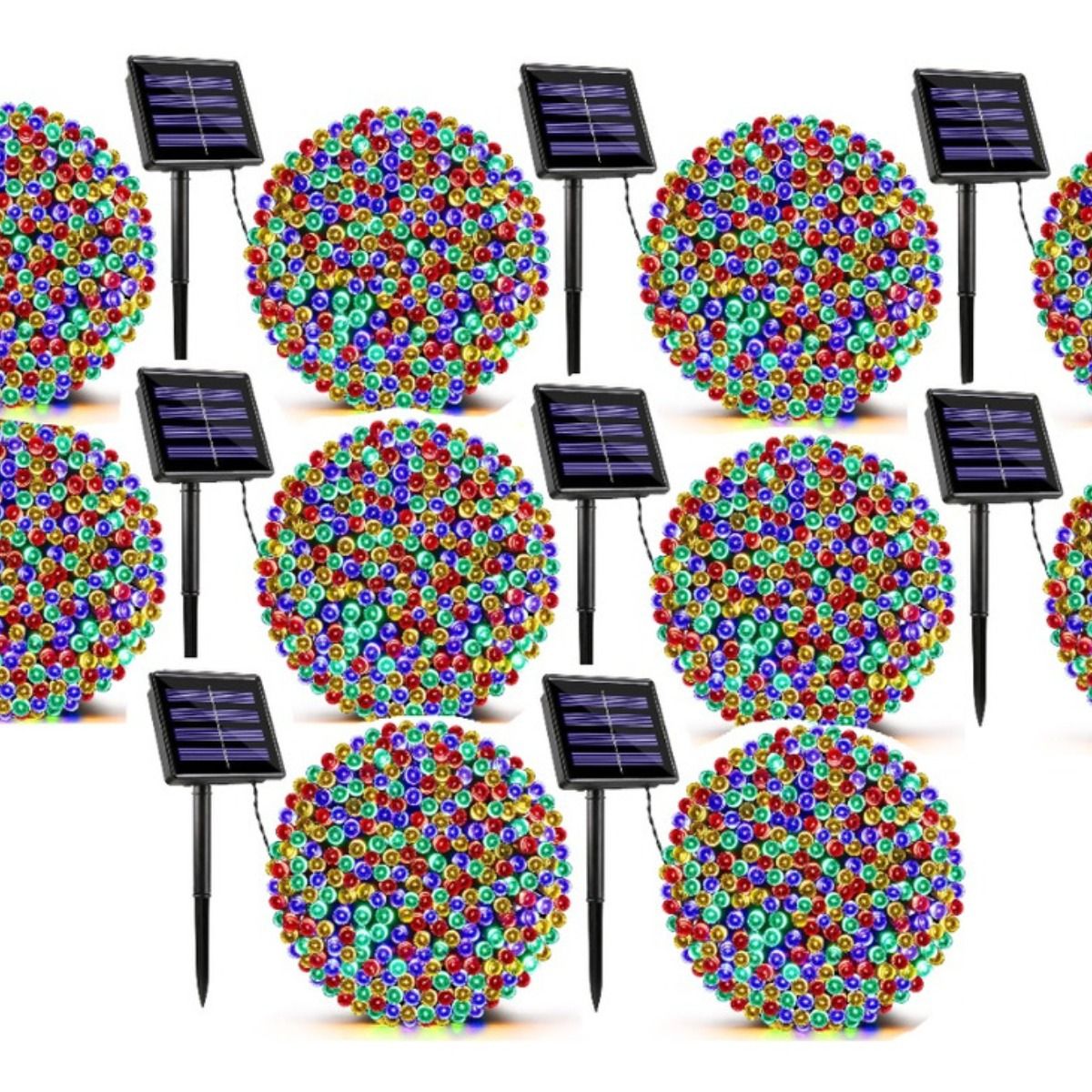 U BUY - Guirnalda Navideña Pack X 10 Solar 10 Metros 100 Led Colores