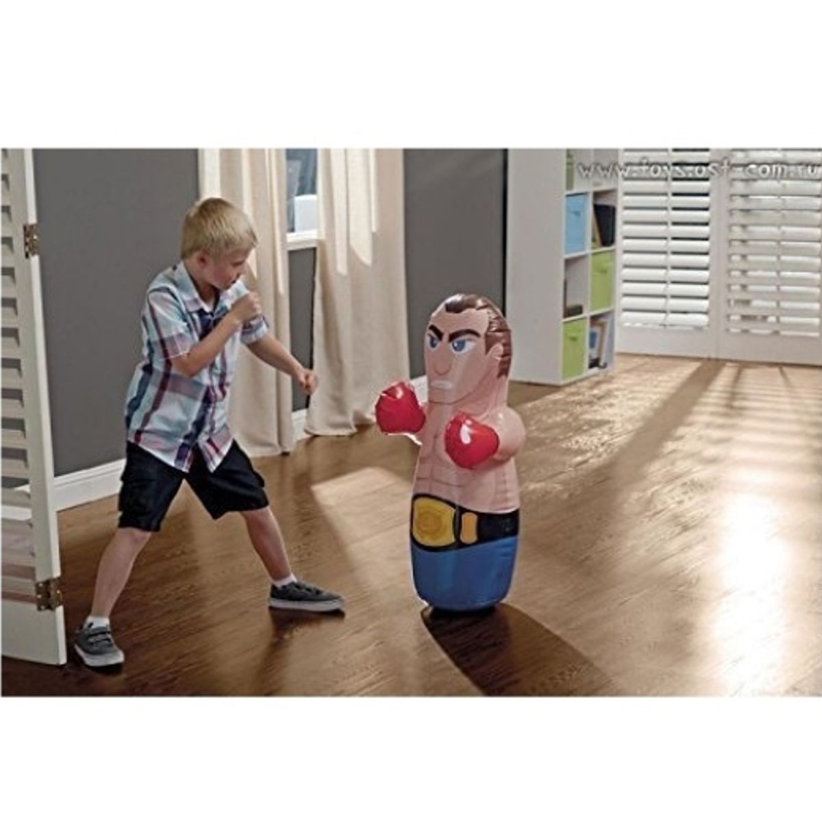 GENERICO - Mono Porfiado Inflable Para Niños Boxeador Porfiado Luchador
