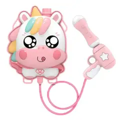 GENERICO - Mochila Unicornio Con Pistola Lanza Agua Para Niños