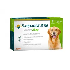 BOEHRINGER INGELHEIM - SIMPARICA ANTIPARASITARIO PERROS 20 A 40 KILOS 1 COMPRIMIDO.