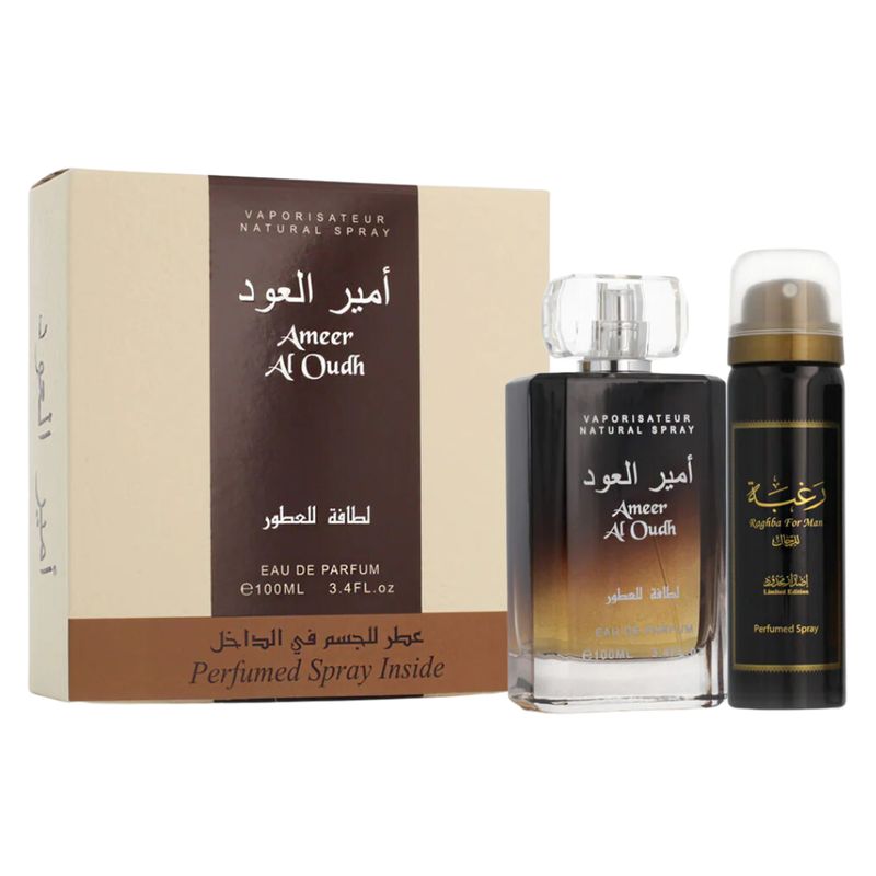 LATTAFA - Lattafa Ameer Al Oudh Eau De Parfum 100 ml +Deo 50 ml Unisex