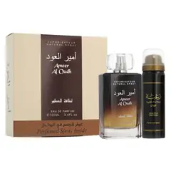 LATTAFA - Ameer Al Oudh Eau De Parfum 100 ml + Deo 50 ml Unisex - Turquesa