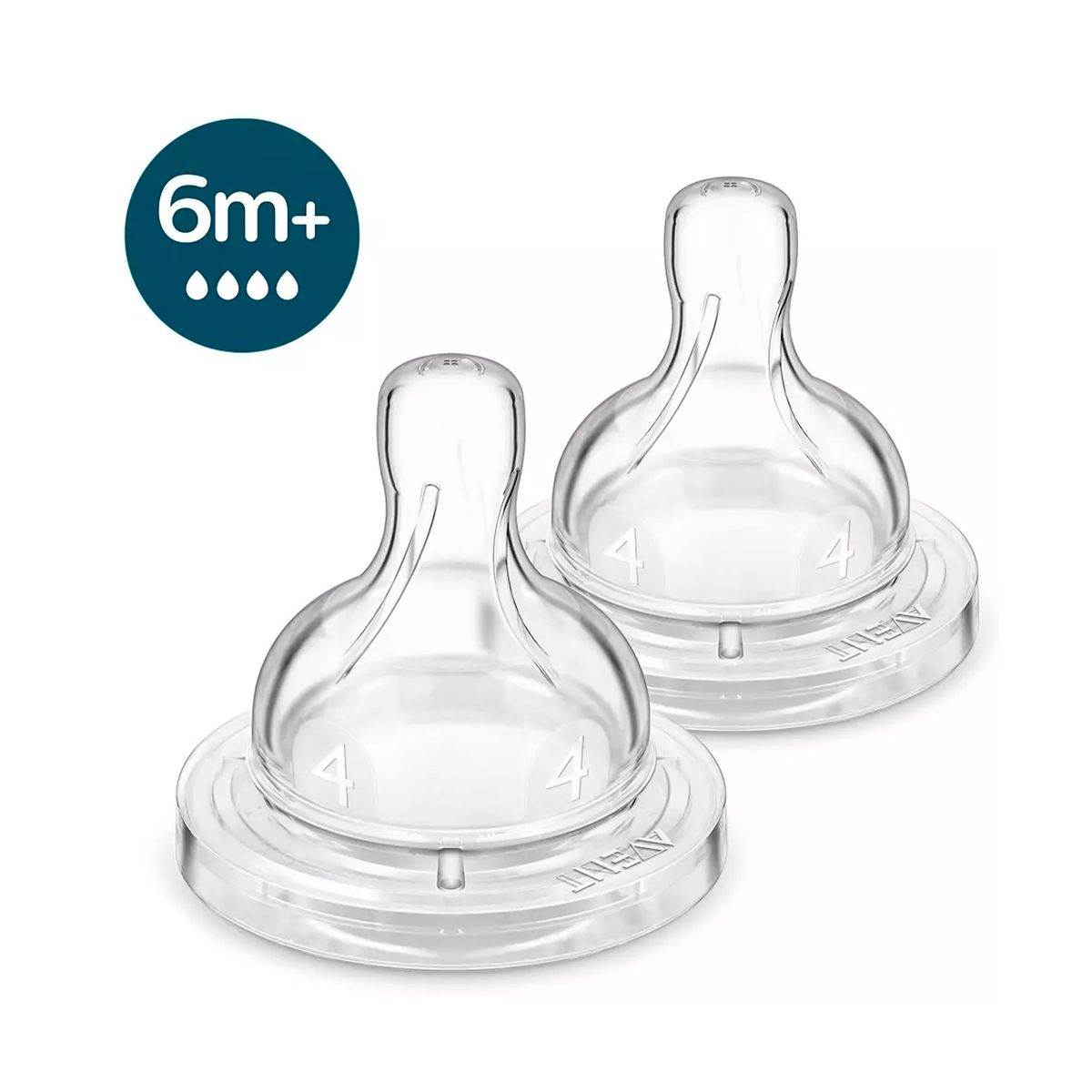 AVENT - Tetina Avent Anticólicos 6m+ Flujo rápido 2UN