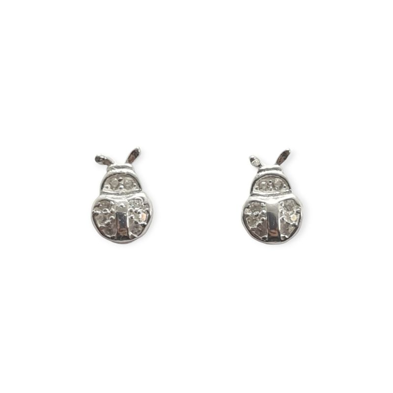 ANDREA COGGIOLA JOYAS - Aros Chinitas Circón Plata Fina 925