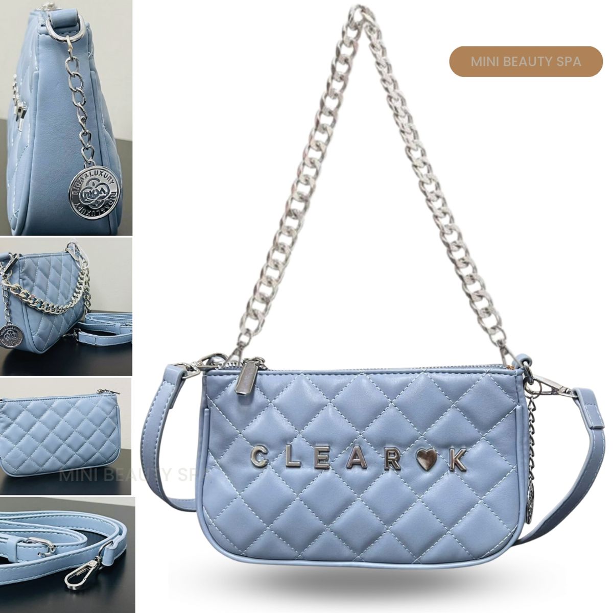 GENERICO - Bandolera Cartera  Mujer Azul Acero