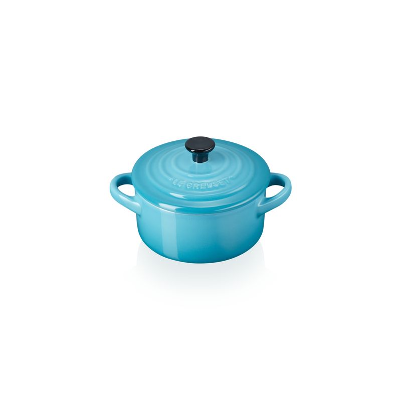 LE CREUSET - Mini Cocotte Redonda 10cm Azul Caribe