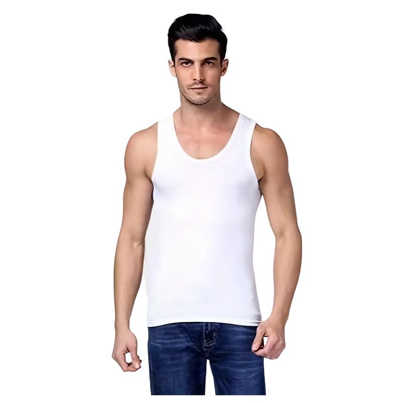 GARSIL - X3 Polera De Algodon Musculosa Para Hombre  - Cuello Redondo