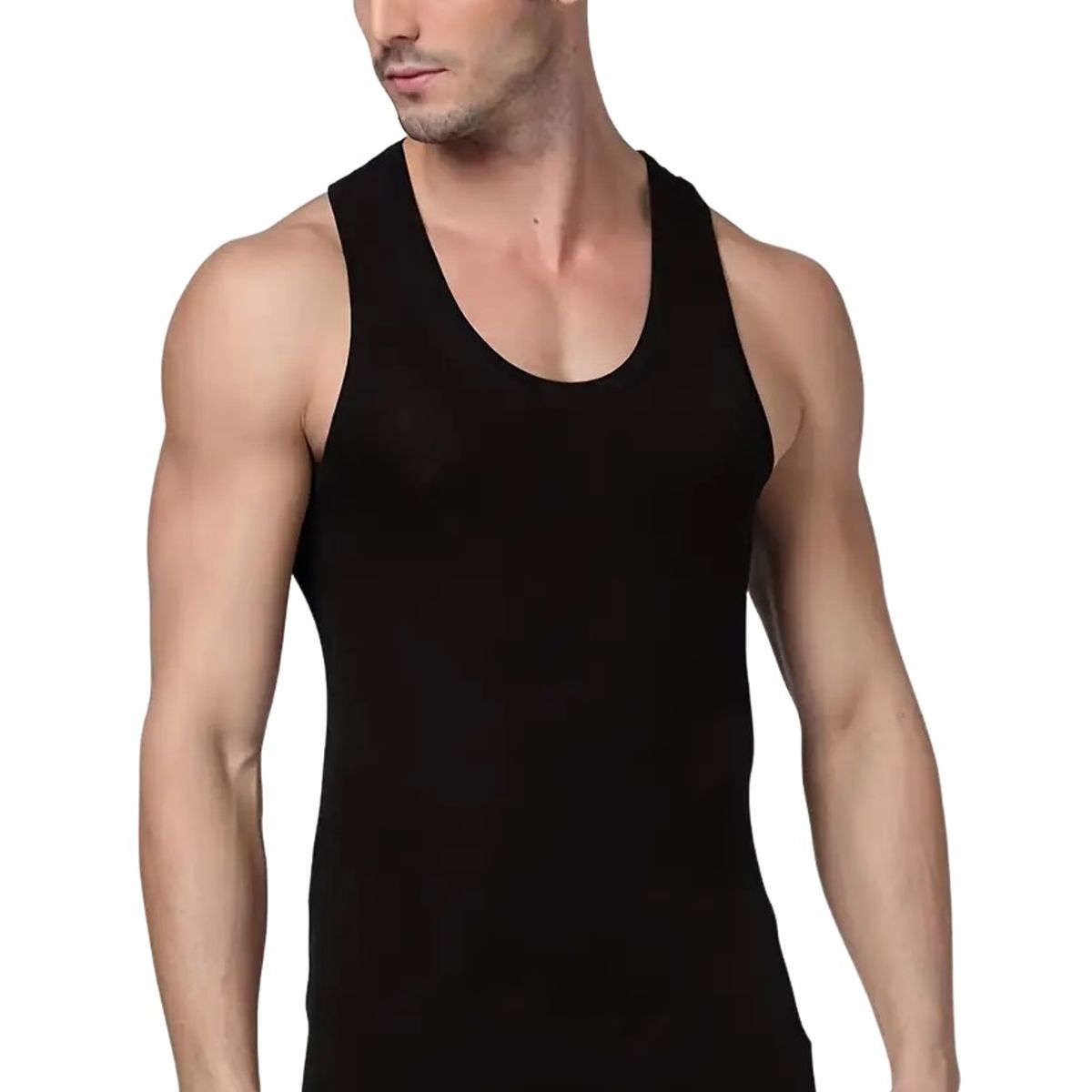 GARSIL - X3 Polera De Algodon Musculosa Para Hombre  - Cuello Redondo