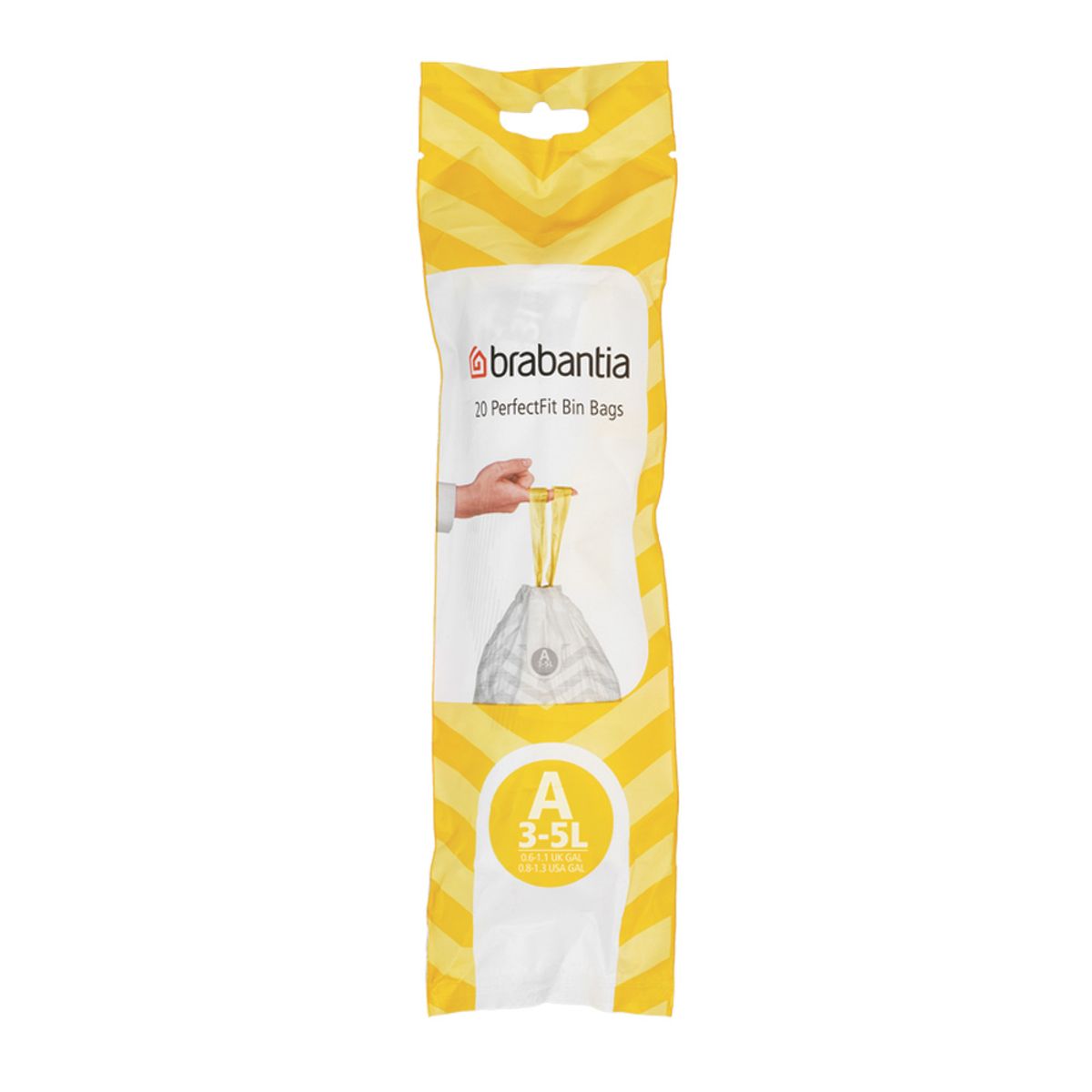 BRABANTIA - Bolsas de basura PerfecFit A 3-4 Lt - Blanco