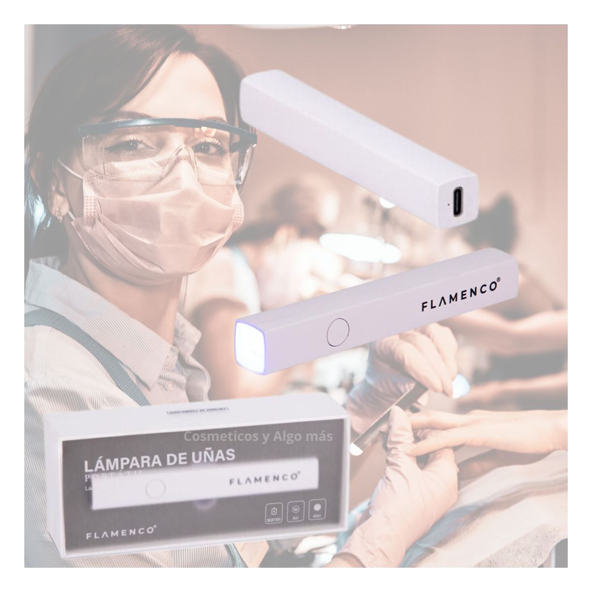 FLAMENCO - Mini Lámpara Especializada LEDUV Portatil para curado expres