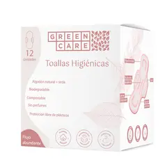 GREENCARE - Toalla Higienica Ecologica Diurna 12 uds -