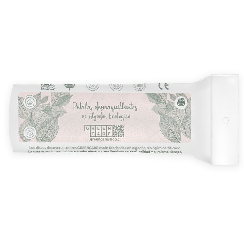 GREENCARE - Petalos Desmaquillantes de algodon Ecologico 100u - Greencare