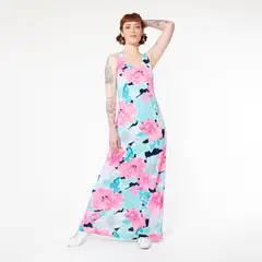 NATALIA SEGUEL - Vestido Deportivo Celeste Flores