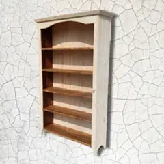TAIKKEE - ESTANTERIA RUSTICA BCO DECAPADO Y TONOS MADERA AL INTERIOR