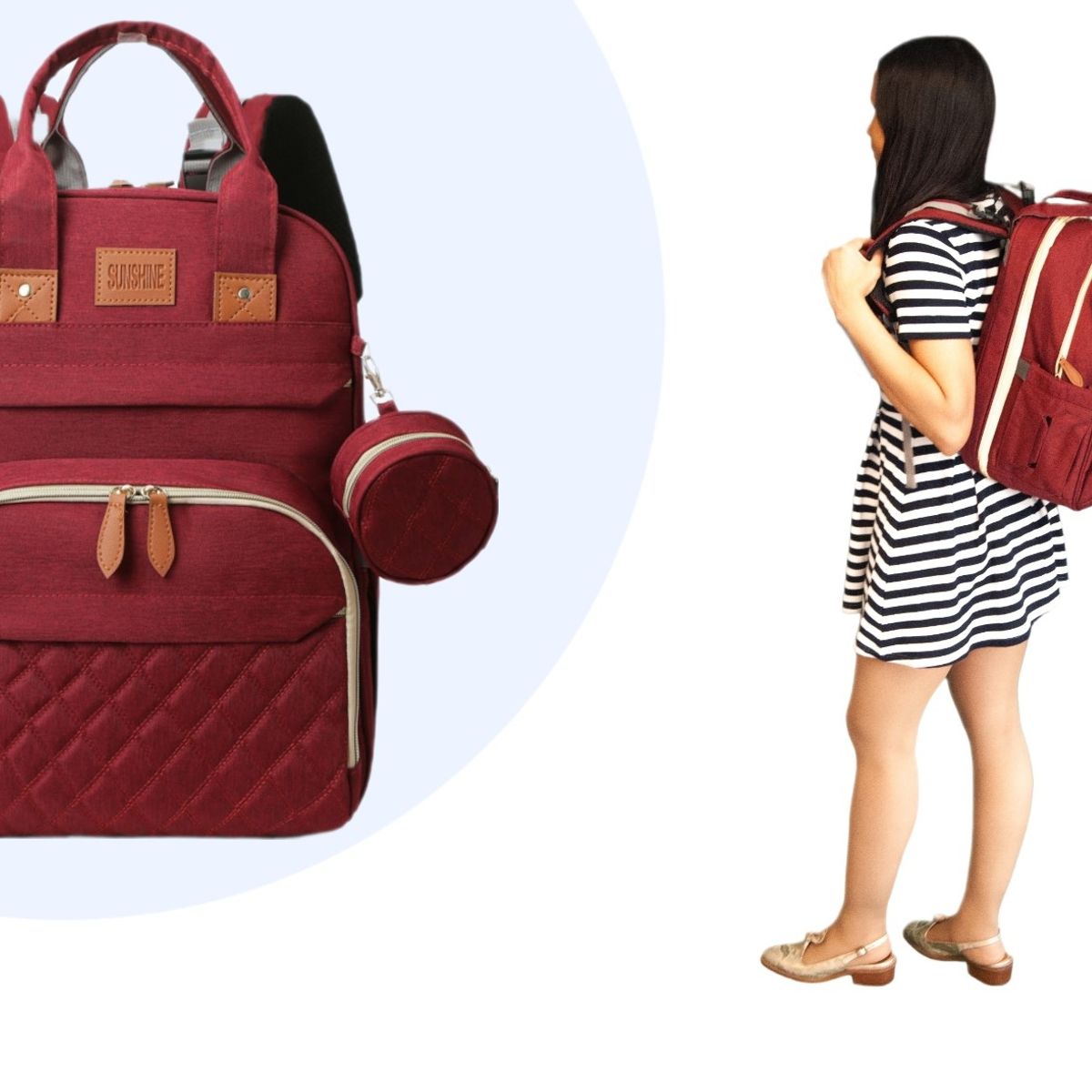 GENERICO - Bolso maternal infantil pañalera mochila multifuncional